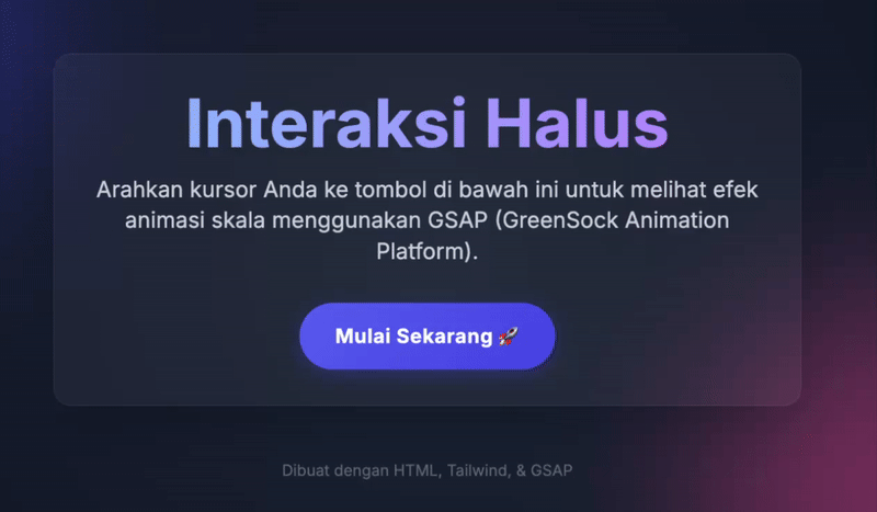 Button hover animation demo